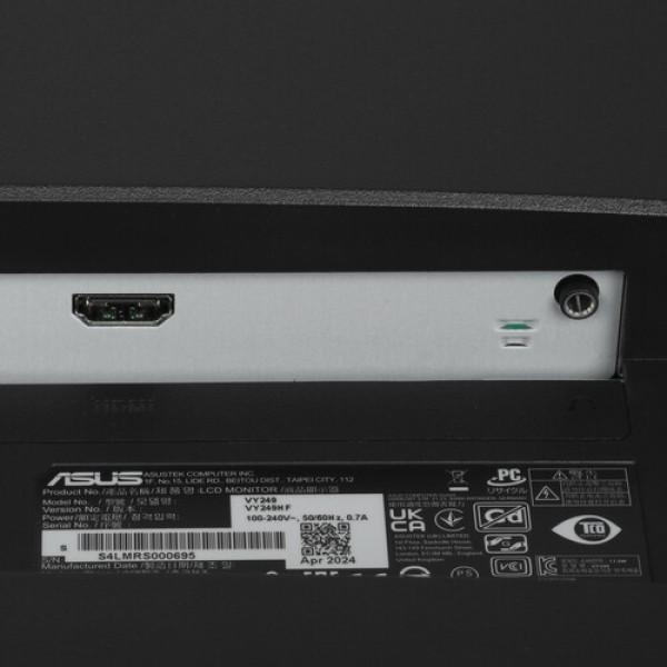 23.8" Монитор ASUS VY249HF черный