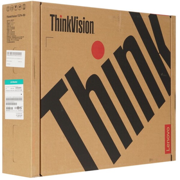 27" Монитор Lenovo ThinkVision T27h-30 серый