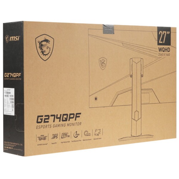 27" Монитор MSI G274QPF черный
