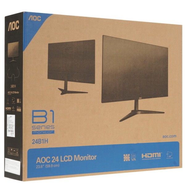 23.6" Монитор AOC 24B1H черный