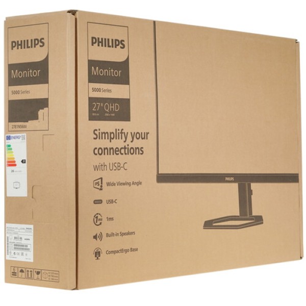 27" Монитор Philips 27E1N5600AE/00 черный