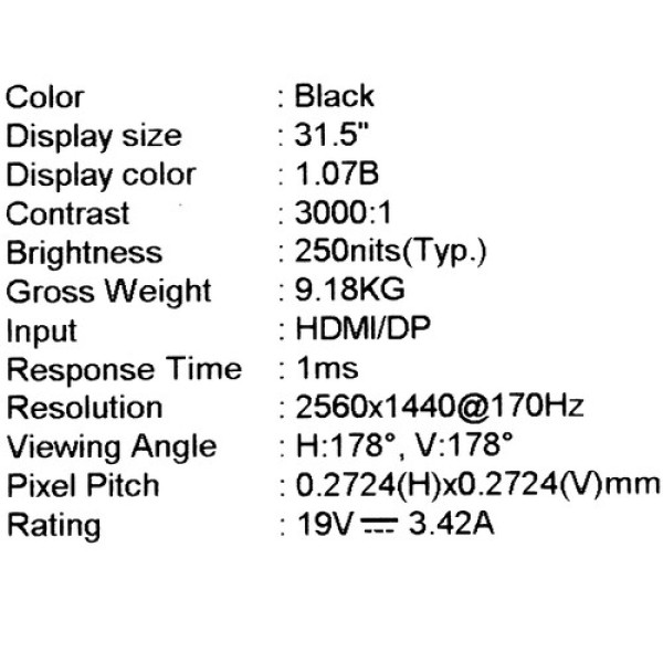 31.5" Монитор MSI G32CQ5P черный