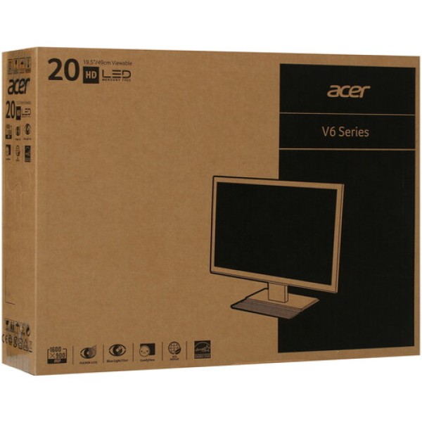 19.5" Монитор Acer V206HQLAb черный