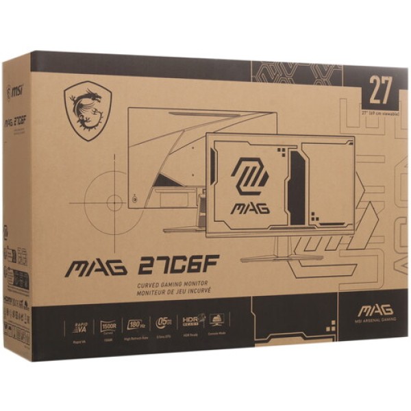 27" Монитор MSI MAG 27C6F черный