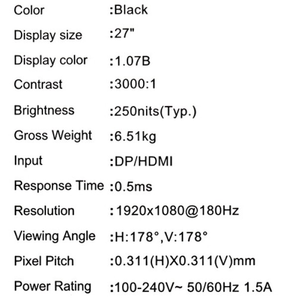 27" Монитор MSI MAG 27C6F черный