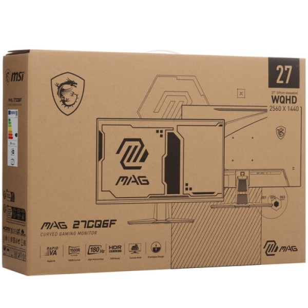 27" Монитор MSI MAG 27CQ6F черный