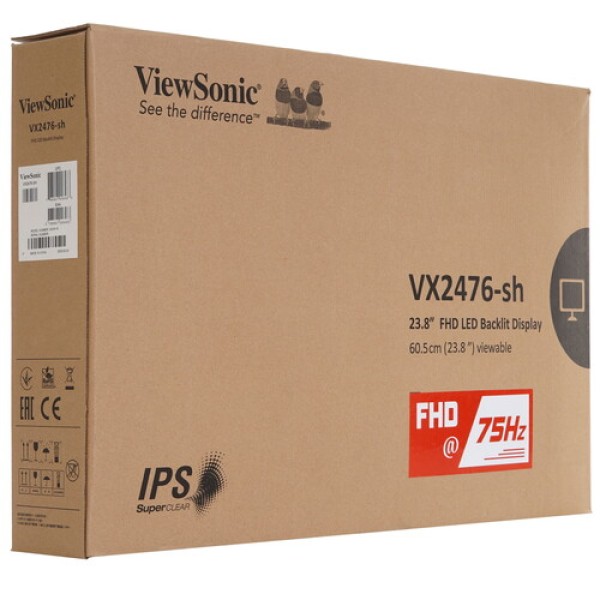 23.6" Монитор ViewSonic VX2476-SH серебристый
