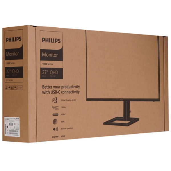 27" Монитор Philips 27E1N1600AE черный