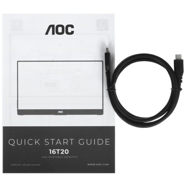 15.6" Монитор AOC 16T20 черный