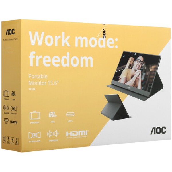 15.6" Монитор AOC 16T20 черный