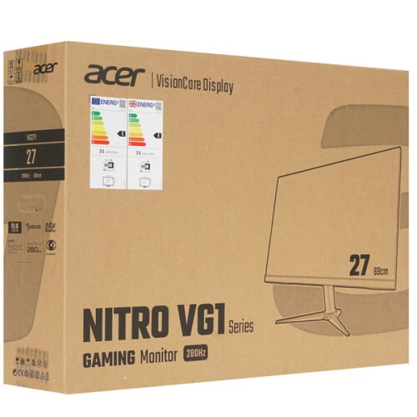 27" Монитор Acer Nitro VG271Zbmiipx черный