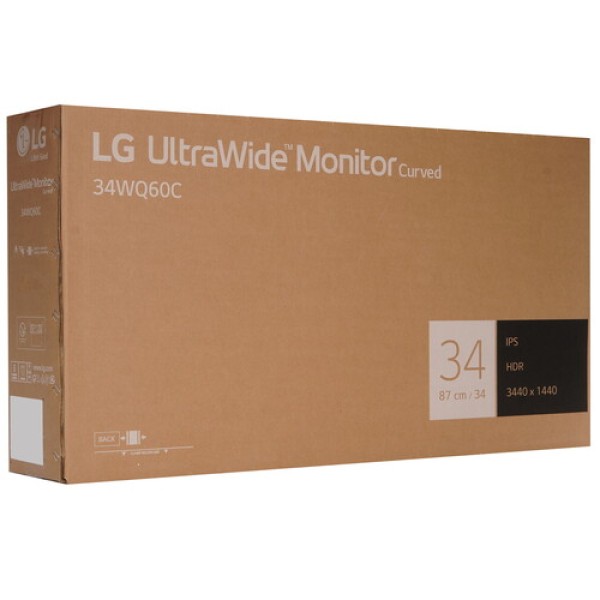 34" Монитор LG UltraWide 34WQ60C-B черный