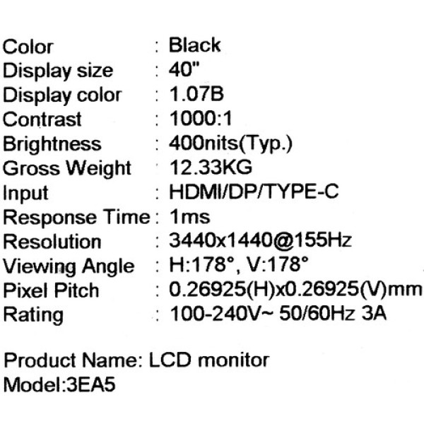 40" Монитор MSI MAG 401QR черный