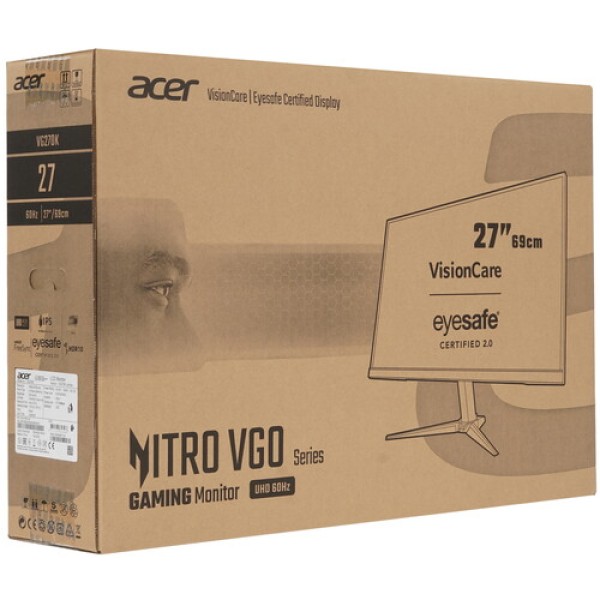 27" Монитор Acer Nitro VG270KLbmiipx черный