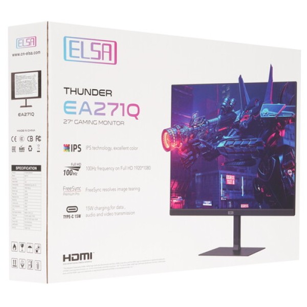 27" Монитор ELSA EA271Q черный