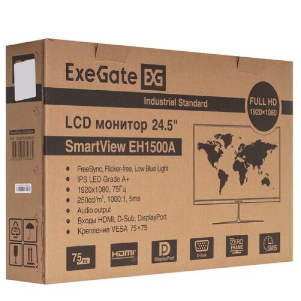 24.5" Монитор ExeGate SmartView EH1500A черный