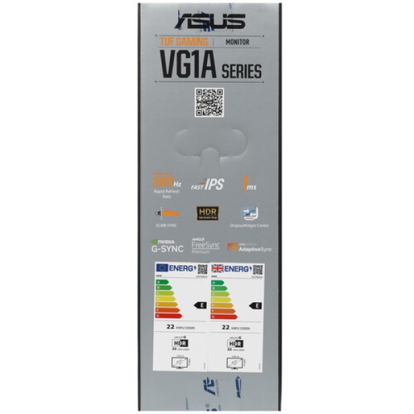 27" Монитор ASUS TUF Gaming VG279QM1A черный