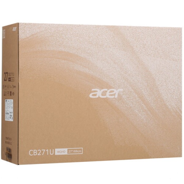 27" Монитор Acer Vero CB271Ubmiprux черный