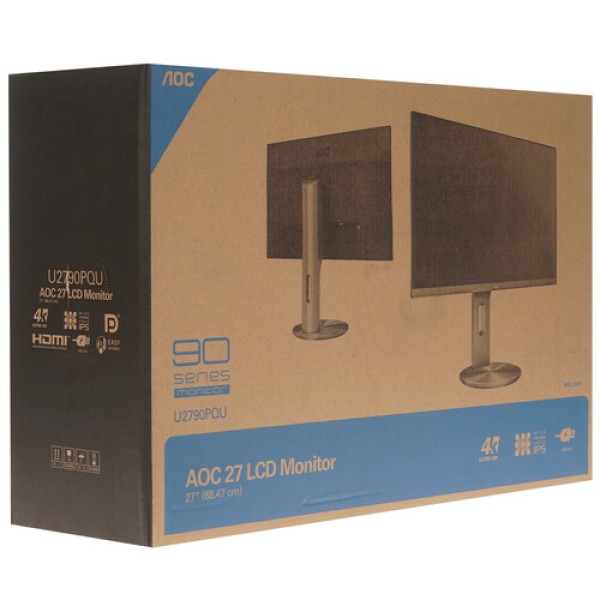 27" Монитор AOC U2790PQU черный