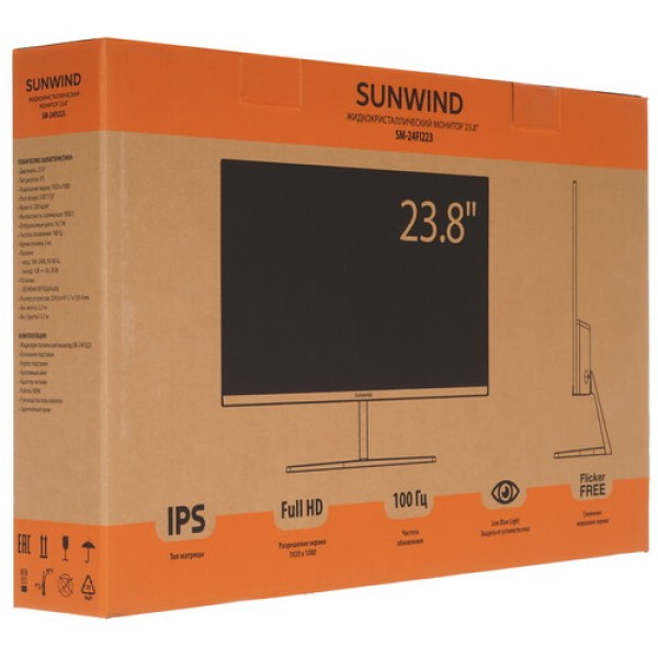 23.8" Монитор SunWind SM-24FI223 черный