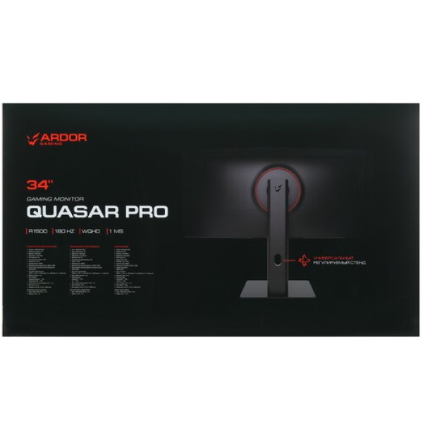 34" Монитор ARDOR GAMING QUASAR PRO AQW34H3 черный