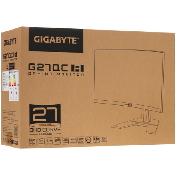 27" Монитор GIGABYTE G27QC-A черный
