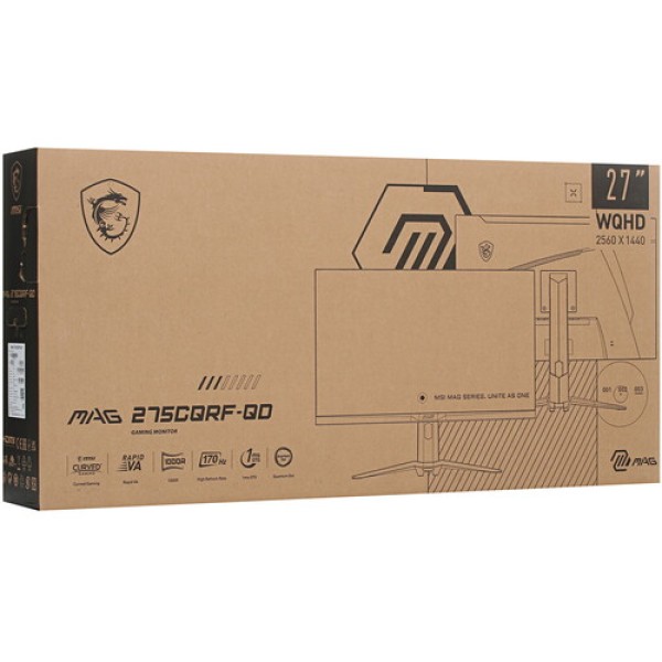 27" Монитор MSI MAG 275CQRF-QD черный
