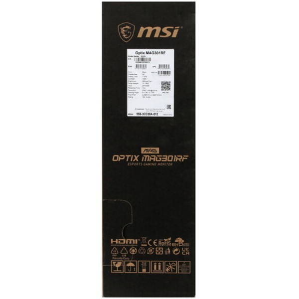 29.5" Монитор MSI Optix MAG301RF черный
