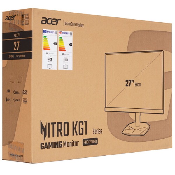 27" Монитор Acer Nitro KG271X1bmiipx черный
