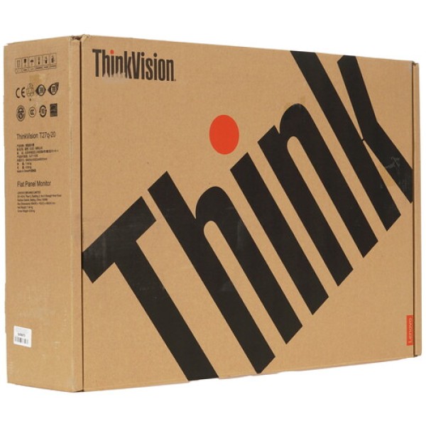 27" Монитор Lenovo ThinkVision T27q-20 черный