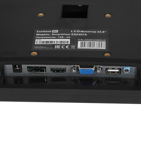 23.8" Монитор ExeGate SmartView ES2407A черный
