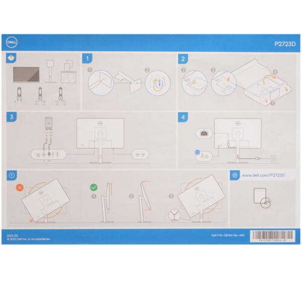 27" Монитор Dell P2723D черный