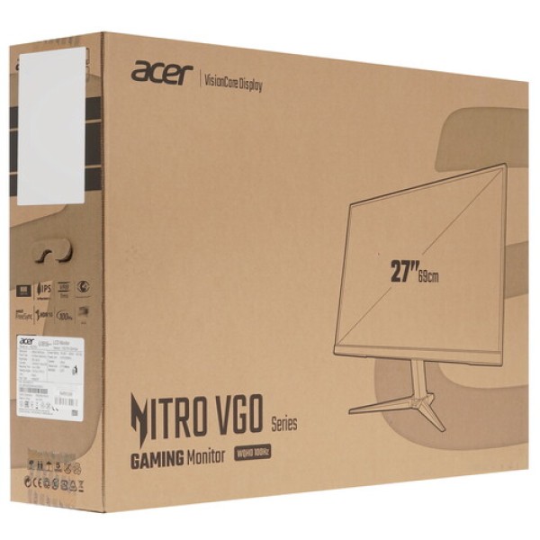 27" Монитор Acer Nitro VG270UEbmiipx черный