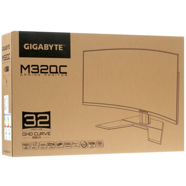 31.5" Монитор GIGABYTE M32QC-EK черный