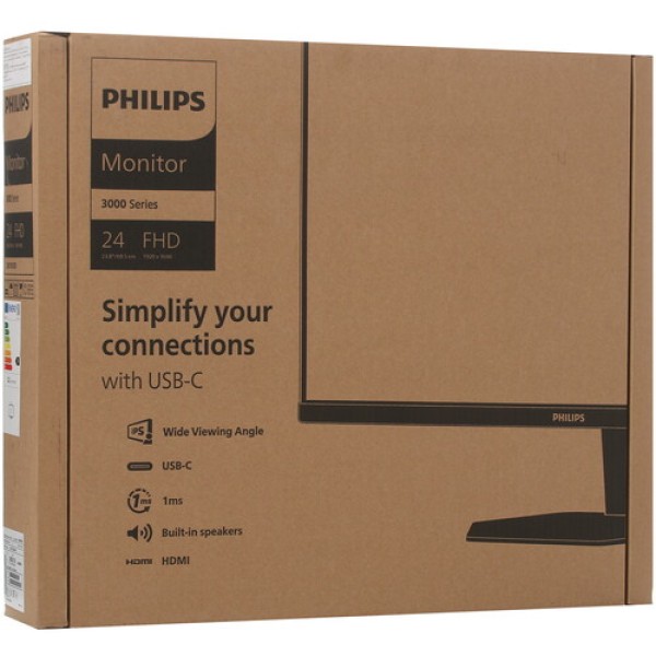 23.8" Монитор Philips 24E1N3300A/00 черный