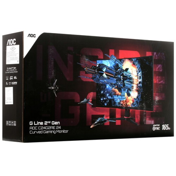 23.6" Монитор AOC C24G2AE/BK черный