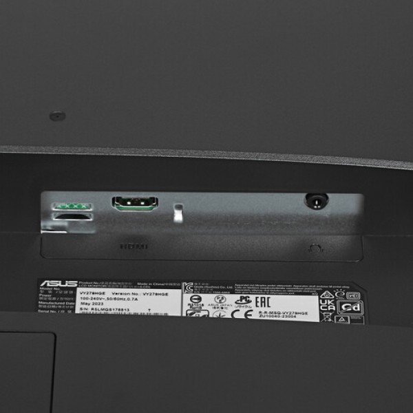 27" Монитор ASUS VY279HGE черный