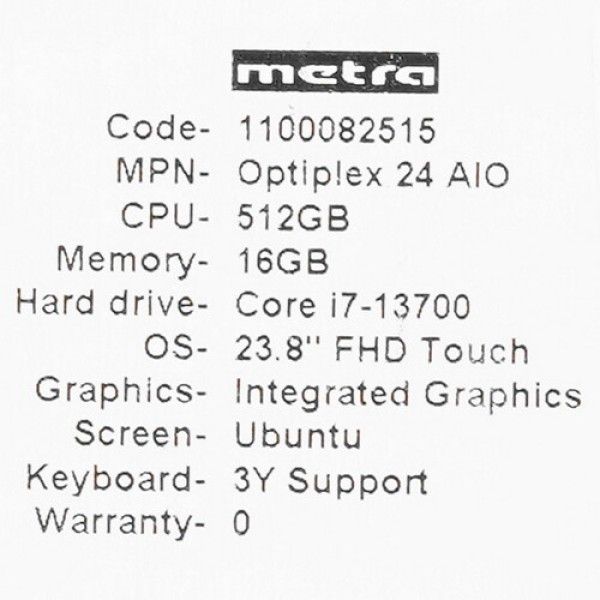 23.8" Моноблок Dell OptiPlex 7410 [7410T-7650]