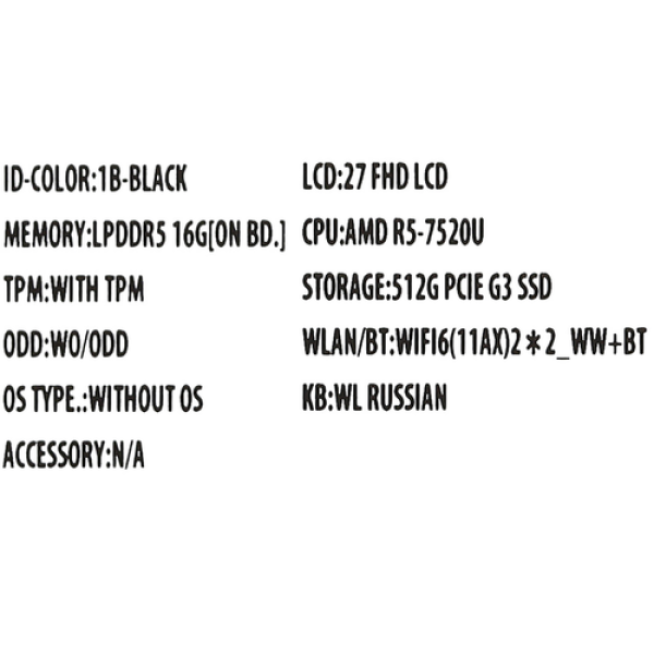 27" Моноблок ASUS F3702WFA-BPE0110 [90PT03M2-M00DA0]