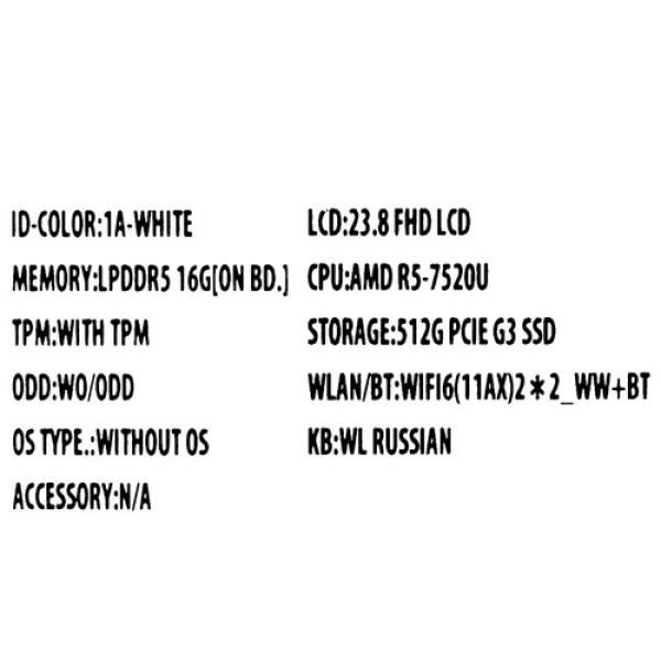 23.8" Моноблок ASUS F3402WFA-WPC0060 [90PT03L1-M00JY0]