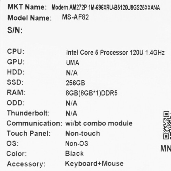 27" Моноблок MSI Modern AM272P 1M-696XRU [9S6-AF8231-1031]