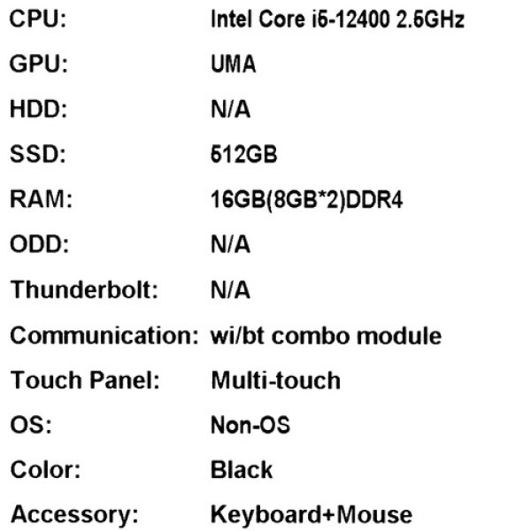 23.8" Моноблок MSI PRO AP243TP 12M-064XRU [9S6-AE1011-066]