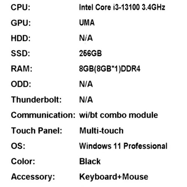 21.5" Моноблок MSI PRO AP222T 13M-089RU [9S6-AC0111-089]