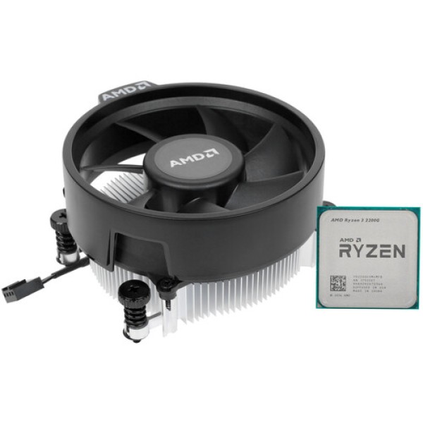 Процессор AMD Ryzen 3 2200G 3,5/3,7GHz, 4C/4T, 2Mb L2, DDR4-2933, GPU Radeon Vega 8 Graphics, TDP-65W, AM4, BOX [YD2200C5FBBOX]