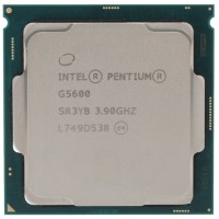 Процессор Intel Pentium Gold G5600 3.9GHz, 2C/4T, 4Mb L3, DDR4-2400, GPU UHD 630, TDP-51W, LGA1151-v2, OEM [CM8068403377513]