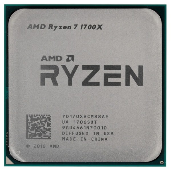 Процессор AMD Ryzen 7 1700X 3,4/3,8GHz, 8C/16T, 16Mb L3, DDR4-2667, TDP-95W, AM4, BOX [YD170XBCAEWOF]