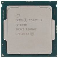 Процессор Intel Core i5-8600 3.1/4.3GHz, 6C/6T, 9Mb L3, DDR4-2666, GPU UHD 630, TDP-65W, LGA1151-v2, OEM [CM8068403358607]