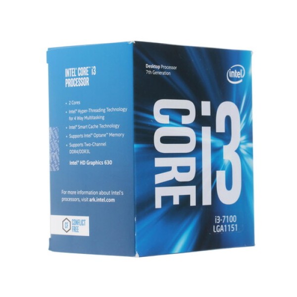 Процессор Intel Core i3-7100 3.9GHz 3Mb DDR3L/DDR4-1600/2133 HD630 TDP-51w LGA1151 BOX [BX80677I37100]