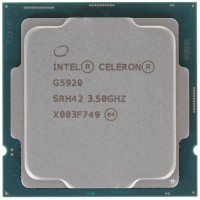 Процессор Intel Celeron G5920 3.5GHz, 2C/2T, 4Mb L3, DDR4-2666, GPU UHD 610, TDP-58W, LGA1200, OEM [CM8070104292010-SRH42]