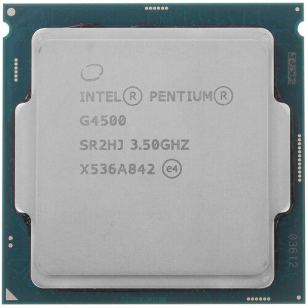 Процессор Intel Pentium G4500 3.5GHz 3Mb DDR3L/DDR4-1600/2133 HDGraphics530 TDP-65w LGA1151 OEM